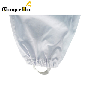 Combinaison d'apiculture Menger Bee personnalisée, entièrement enveloppante, en coton blanc, avec voile en maille ventilée à 3 couches, pour la cueillette des abeilles - Product Image 5