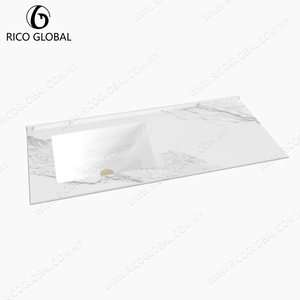 Lavabo Ovalado de Granito con Acabado Mate, Integrado en Porcelana, para Baño y Comedor, Lavamanos Moderno para Hogar y Hotel - Product Image 5