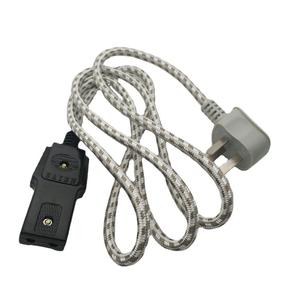 Cable de alimentación cuadrado de 2 pines con patrón floral para hervidor/olla arrocera, enchufe largo de doble orificio para sartén, enchufe y tomas de cocina de aluminio - Product Image 3