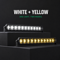 Barre lumineuse LED mince HSSH à double rangée, blanc et jaune, 10, 20, 30, 40, 50 pouces pour VTT, UTV, voiture, tout-terrain