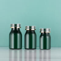 Bouteilles et pots en plastique PET de 100 ml, 130 ml, 160 ml pour médicaments et capsules, avec bouchon à vis, impression sérigraphique, couleur personnalisée, vente OEM/ODM