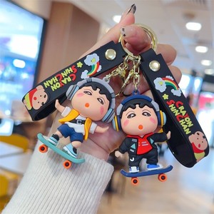 Japanese <b>Anime</b> Crayon Shin-Chan Mobile Phone Chain <b>Keychain</b> PVC Pendant for Book Bag & Couple Car Keys Hanging Gifts - Product Image 4
