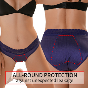 Culottes menstruelles personnalisées avec logo, 4 couches de dentelle, anti-fuites, lavables, pour l'<span class=keywords><strong>incontinence</strong></span>, grandes tailles - Product Image 4