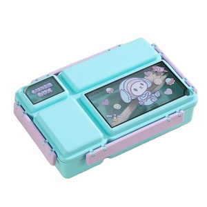 Thực phẩm lưu trữ ăn trưa box1150ml Hộp Ăn Trưa cho trẻ em thực phẩm <span class=keywords><strong>container</strong></span> <span class=keywords><strong>4</strong></span> ngăn nhựa ăn trưa Box Set - Product Image 3