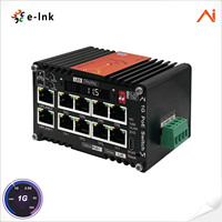 Commutateur AI industriel Mini 8 PoE + 2 RJ45, entrée 9-54V DC