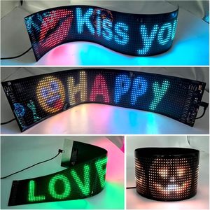 Écran d'affichage LED programmable pour voiture/camion, panneau flexible pour fenêtre, yeux de démon, matrice LED, télécommande, 12V 5W - Product Image 6