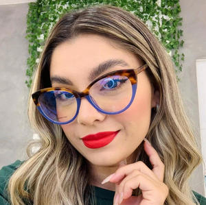 Oculosパッチワーク女性キャットアイTR90ジオプターvetihda女性gafas con flitro de luz azul見えない1デザイナー眼鏡フレーム - Product Image 3