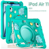Étui de protection robuste et antichoc rotatif à 360 degrés pour tablette pour étui Ipad pour Ipad Air 6th 11 pouces M2 2024