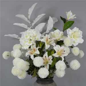 Arreglo Floral Artificial de Rosas Blancas, Peonías, Hortensias y Orquídeas, Camino de Mesa Floral para Decoración de Arco de Boda, Columna o Pasillo - Product Image 2