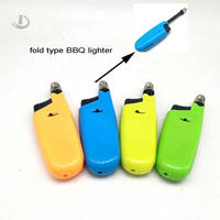 Mini briquet personnalisé pour barbecue camping, vente en gros utilitaire cuisine électronique à gaz à flamme pliable