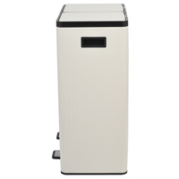 Poubelle de 30L x 2 compartiments Poubelle double poubelle et recyclage avec couvercle Poubelle de 16 gallons Cuisine détachable à double compartiment