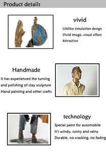 Sculpture d'<span class=keywords><strong>homme</strong></span> <span class=keywords><strong>invisible</strong></span> en métal avec décoration de sculpture créative extérieure personnalisable à taille humaine - Product Image 6