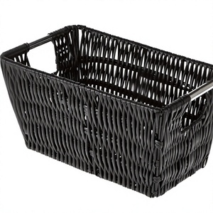 Panier de rangement en PP tissé à la main, moderne, imperméable, personnalisé, de haute qualité, écologique, multifonctionnel, avec poignée - Product Image 4