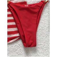 Bikini Rojo Sexy de Verano, Conjunto de 3 Piezas, Traje de Baño con Shorts para Vacaciones en la Playa 2026 para Chicas Jóvenes