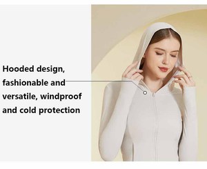 XW-WT111 vente en gros de vêtements de sport d'entraînement personnalisés Zip Fitness Hooded Yoga Racing Side Pocket Gym Sports Vestes pour femmes - Product Image 2