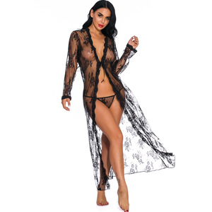 Traje <span class=keywords><strong>de</strong></span> lencería Sexy <span class=keywords><strong>de</strong></span> una pieza para <span class=keywords><strong>mujer</strong></span>, <span class=keywords><strong>ropa</strong></span> interior Sexy <span class=keywords><strong>de</strong></span> encaje, vestido erótico dividido - Product Image 4