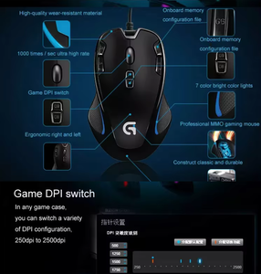 100% Original Wholesale Price in Stock G300s Optical Ambidextrous Wired Gaming <b>Mouse</b> G300s Gaming <b>Mouse</b> - Product Image 4