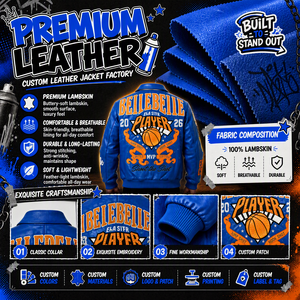 Giacca Varsity in Pelle di Agnello con Applicazioni di Lusso per Uomo, Personalizzabile con Strass, Produzione OEM 2026 - Product Image 5