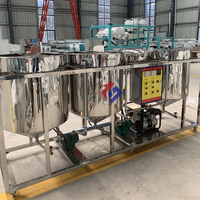 Équipement de raffinage d'huile de cuisson de palme, soja et tournesol 0,5-5 TPD, machine de traitement, usine de raffinage d'huile végétale