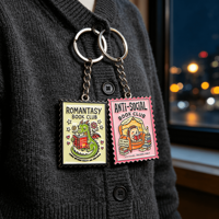 Porte-clés en métal émaillé souple personnalisé sans minimum de commande, design lecture de livres, en alliage de zinc