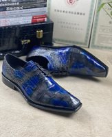 Chaussures de ville pour hommes 100% cuir de crocodile, faites à la main, de luxe, pour mariage
