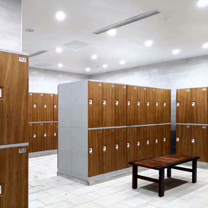 <span class=keywords><strong>Casier</strong></span> de vestiaire spacieux et économique avec banc, 6 portes, pour salle de sport, vestiaire, rangement personnel du personnel, étanche - Product Image 3