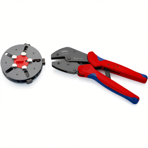 KNIPEX MultiCrimp Steel Industrial Grade <b>Crimping</b> <b>Tool</b> with Black Oxide Finish and Magazine for 16 AWG <b>Wire</b> Connectors - Product Image 2