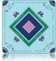 La nappe de mahjong vert émeraude est fabriquée en caoutchouc durable et présente des motifs exquis peints à la main sur la surface.