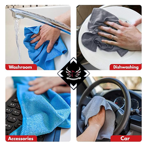 Personalizzazione Logo asciugamano in microfibra assorbente finestra ad asciugatura rapida occhiali da cucina panno per autolavaggio <span class=keywords><strong>panni</strong></span> per la <span class=keywords><strong>pulizia</strong></span> in microfibra - Product Image 4