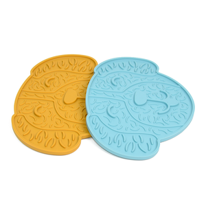 Almohadilla para lamer mantequilla de maní para perros y gatos de silicona de grado alimenticio personalizada al por mayor de fábrica, alfombrilla para lamer perros con ventosas - Product Image 5