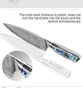 Damascus Steel Knife Set 1-5 PCS Kitchen Cooking Chef Knives Japanese Santoku Boning Knife Exquisite Shell Handle New