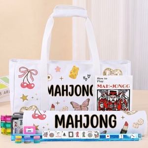 Sac de <span class=keywords><strong>Mahjong</strong></span> Américain Transfrontalier, Trousse de Maquillage Portable, Ensemble de Trois Pièces, Grande Capacité, Ultra-Léger, Résistant à l'Usure, Motif Dessin Animé - Product Image 3