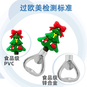 Christmas Bottle Stopper With Opener Santa Snowman Reindeer Design For Wine Beer Gift Party Favors - Product Image 4