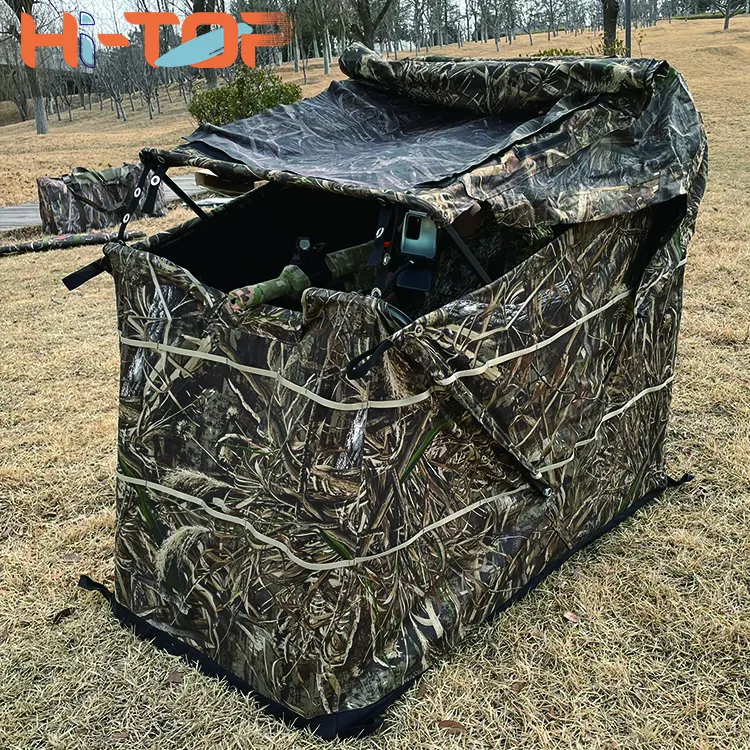 Hitop Custom One Person Waterproof Shooting Camouflage Blind Duck Hunting Chair Blind Gear Hide Tent