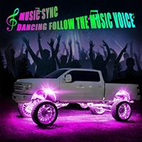 Kit de Iluminación LED RGB de Alto Rendimiento de 8/12 Pods para la Parte Inferior de Vehículos |   Resistente al Agua IP68 |   Sincronización de Música con Control por Aplicación |   Luces para el Espacio entre Ruedas para Camiones, ATV y UTV