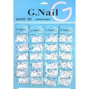 G.Nail 24 packs manucure française avec poignée numérique creuse demi-pâte