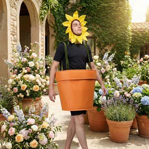 Costume de cosplay tournesol pour adulte, nouveauté, pour fête d'Halloween et spectacle, tenue de plante zombie, costume de pois tournesol - Product Image 4