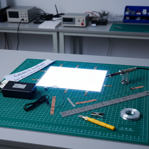 Rétroéclairage EL découpable blanc (<span class=keywords><strong>POWO</strong></span>) DC12V/AC110V-240V Conception multi-ports permettant une découpe/soudure véritablement libre 8000-10000 - Product Image 1