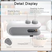 Scelleuse de sacs portable USB rechargeable 3-en-1 magnétique pour aliments et snacks avec coupeur – Modèle 2026