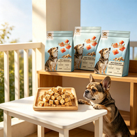 Friandises pour chats 100% naturelles lyophilisées, poulet et saumon, riches en protéines, riches en oméga-3, collations saines et digestibles