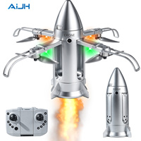 Drone professionnel AiJH sans balais avec pulvérisation de flamme, gyroscope 6 axes avancé, décollage à une touche, fusée RC