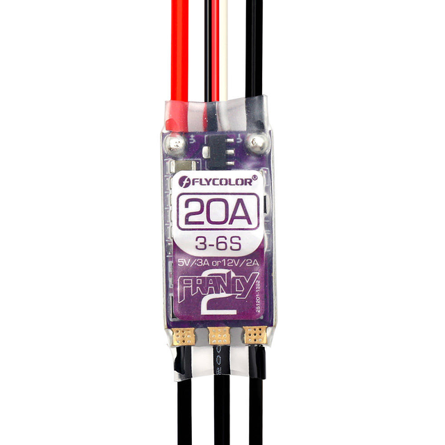 Flycolor Francy2 5V/3A 12V/2A Brushless ESC 20A 30A 40A 50A Speed Controller BL32 3-6S for RC Plane Fixed-Wing