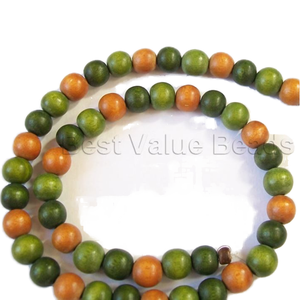 PERLES BOIS Rondes 8mm Multicolore M6 - Product Image 1