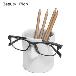 Ceramic Decorative Statue pen holder eyeglasses holder Mr Tidy White colour Keep your glasses arranged in your home and office