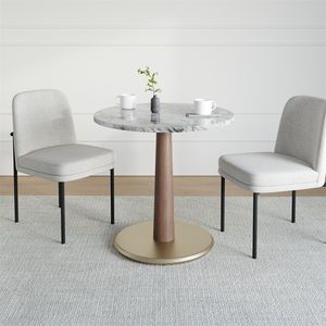Tables de <span class=keywords><strong>restaurant</strong></span> rondes en marbre de luxe professionnelles avec bois - Product Image 5