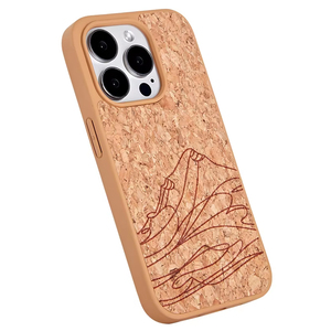 Tái chế mềm hạt gỗ in thiết kế thân thiện với môi chống sốc nút chai trường hợp điện thoại cho Iphone 15 14 13 Pro Max - Product Image 3