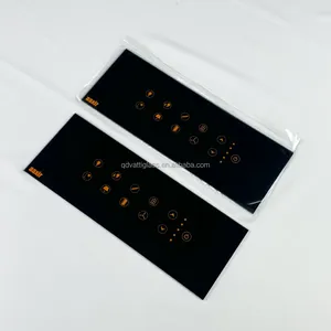 Oem özelleştirilmiş 3mm serigraf temperli cam soket duvara monte anahtarı temperli cam Panel dokunmatik anahtarlama paneli