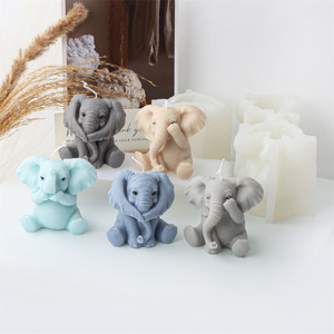 Molde de silicona con forma de pato, elefante, Rana, pájaro, vela, hecho a mano, decoración para el hogar, regalo de fiesta, artesanías de animales encantadores, Molde de resina - Product Image 1
