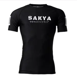 Op Maat Bedrukte Rash Guard Sublimatie Bedrukt Rashguard Mma Rushguard Bjj Oem Mma Uitslag Bewakers