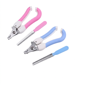 Professional Dog & Cat Nail <b>Clipper</b> Set with Safety Guard and File Pink Blue Stainless Steel <b>Pet</b> Grooming Tool - Product Image 1